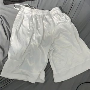 All white Athletic shorts